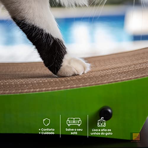 Gatomoderno Arranhador para Gatos de Papelão Kraft, Cama para Gatos, Brinquedo para Gatos, Modelo Br
