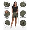 VAYAGER-Womens-Lightweight-Cargo-Shorts-for-HikingCamping-and-Travel-with-6-Pockets-Quick-Dry-Water-Resistant VAYAGER Women's Hiking Cargo Shorts Quick Dry Lightweight Stretch Shorts Golf Fishing Outdoor Casual Shorts Green X-Large
