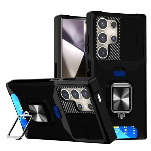 Coque rigide silicone Samsung Galaxy S25 Ultra noir étui fente carte protection caméra