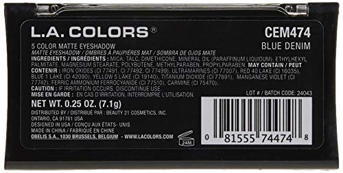 L.A. Colors CEM474 5 Color Matte Eyeshadow, Blue Denim thumb #2