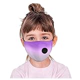 RUIRUILICO Kids Reusable Breathable Face_masks Bandanas with Breathing Valve Gradient Color Mouth...