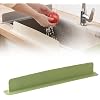 silicone sink splash guard,Non Slip Strong Suction, Durable and Easy to Clean Splash Protector for Dishwasher 20 X3.15inch(Green)