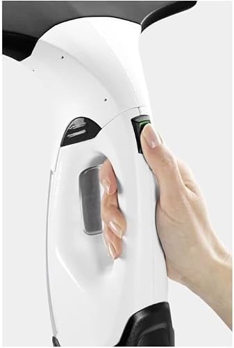 Kärcher WV 6 Plus Cordless Window Vacuum Cleaner, Extra Long Battery Life of 100 Minutes, LED Charge Level Indicator, Replaceable Suction Nozzle: 280 mm, Spray Bottle with Microfibre Cover, 20 ml - 2