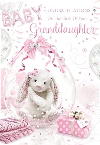 Cherry Orchard Congratulations On The Birth Of Your Granddaughter Card - Bunny Rabbit