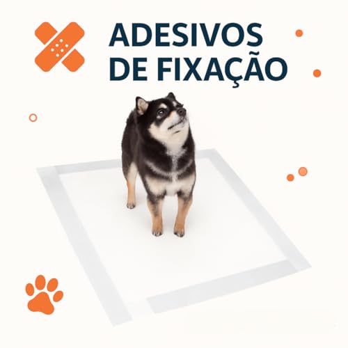 RAUF Tapete Higiênico para Cães, 60x50cm, 28 Unidades, Branco, Neutro, Ideal para Cães até 9kg