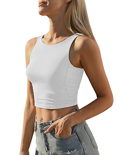 QUEENIEKE Sujetador deportivo con cuello alto, Blanco, Small Cover