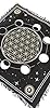 Sophia-Art Altar Cloth Phases of Moon Sun, Star & Moon Universe Premium Witchcraft Tarot Spread Top Cloth Table Napkins Wicca Square Spiritual(18x18 inches 45 by 45 CM)(Moon Phases) #2