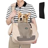 Ownpets Hundetragetasche, Große Hundetasche bis 11kg, Tragetuch Hund, wendbare und freihändige Hundetasche mit verstellbarem Gurt und Schulterpolster für Outdoor