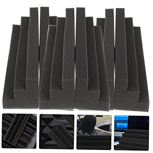 Set de 6 Piezas de Trampa de Bajos Acústica en Espuma Trapezoidal para Control de Ruido y Tratamiento Acústico, Color Negro miniatura 2