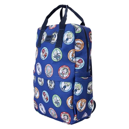 Loungefly Mochila de nylon Toei One Piece Aop Characters tamanho completo, Full Siize, Tamanho compl