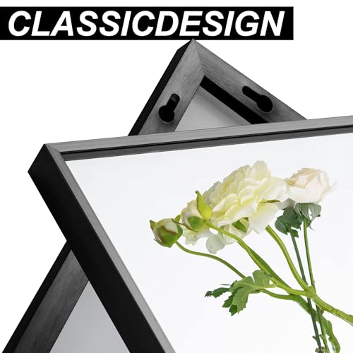 Image of DESBING Black Bathroom Mirror for Wall, 36x48 Inch Rectangle Mirrors with Metal Frame, Modern Vanity Wall Mirror Decor for Entryway Hangs, Bathroom Living Room Horizontal or Vertical
