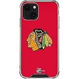 Skinit Clear Phone Case Compatible with iPhone 13 - Officially Licensed NHL Chicago Blackhawks Solid Background Design