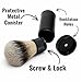 GENTS Travel Shaving Brush with Collapsible Canister – Synthetic Bristles, Compact Portable Wet Shaving Brush for Men, Chrome-Style Travel Grooming Brush for Home, Gym & Hotel Use (Black, 6 Inches)