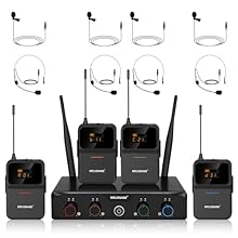 CLEAR PRISTINE AUDIO：This wireless microphone system boasts UHF digital transmission, featuring a 24-bit/48kHz sampling rate that enhances audio dynamics and fidelity. Special EQ tuning enriches low ends and high-frequency overtones to ensure a balan...