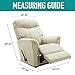 Rose Home Fashion RHF 4 Separate Piece Velvet Recliner Slipcovers, Recliner Chair Cover, Recliner Cover Furniture Protector Elastic Bottom, Recliner Slipcover with Side Pocket (Chocolate-Recliner)