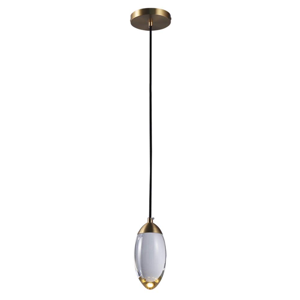 Lustre de plafond en cuivre avec boule de cristal LED durable