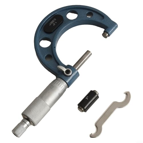 Outside Diameter Micrometer Tool Mechanical Gauge with Enhanced Readability for Exact Measurements (B)