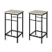 SoBuy FST71-Nx2 Lot de 2 Chaises Tabourets de Bar Cuisine avec Repose-Pieds