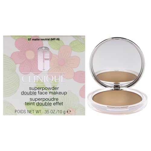 Clinique Superpowder Double Face Powder Foundation Makeup | 2-in-1 Powder + Foundation | Medium Coverage + Matte Finish, 0.35 oz, Light