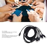 Topiky Kabel USB C Splitter do Wielu ładowania, 6 w 1 Kabel USB C do USB C, Szybki Kabel do Rozdzielacza z Miedzianym Rdzeniem 6.6FT