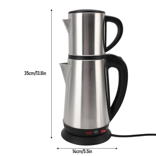 Bouilloire électrique turque et théière double inox 1L/2L - 8