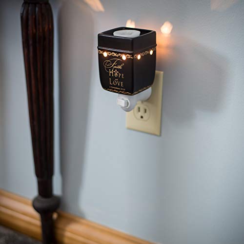 Elanze Designs Faith Hope Love Ceramic Stoneware Plug-In Outlet Wax And Oil Warmer #TOP3