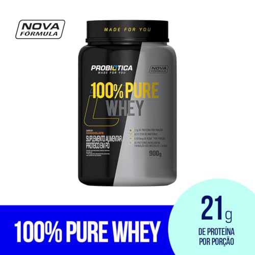 Probiótica 100% Pure Whey Nova Fórmula - 900G Chocolate -
