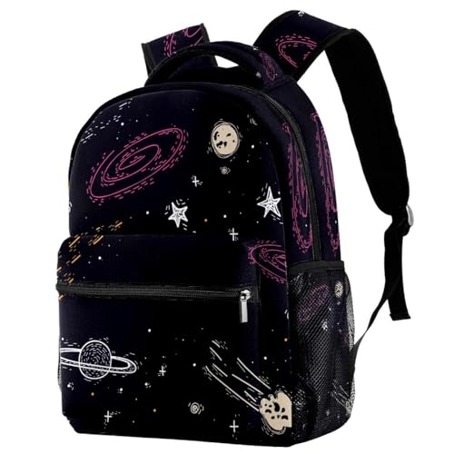 Sac à dos d'école ergonomique et grand volume galaxie spatiale 29.4cm