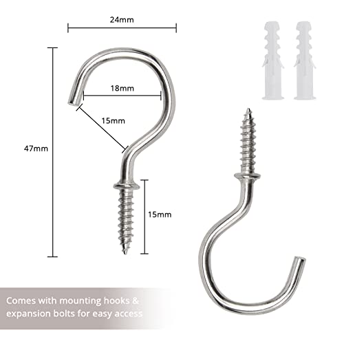 NICEEC 2 Pack Natural Cotton Rope Curtain Tiebacks Elegant Boho Style Decorative Drape Tie Backs Soft Hand-Woven Rope Curtain Holdbacks with Metal Hook for Home & Office Drapery (Dark Grey)