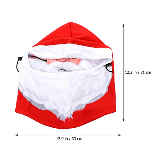 KESYOO Rosto de Natal Bandana Rosto de Inverno Capacete Quente Traje de Papai Noel Balaclavas Ciclis