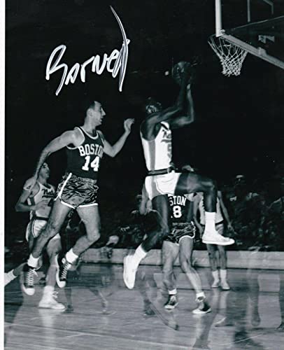 DICK BARNETT SYRACUSE NATIONALS ACTION SIGNED 8x10 - Autographed NBA Photos