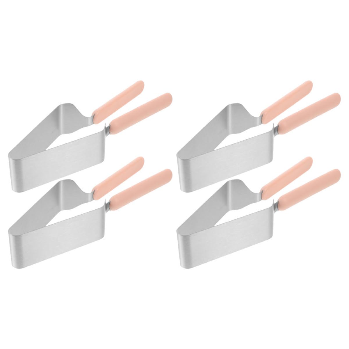 4 Pièces Pelle à Gâteau en Acier Inoxydable, Pince à Gâteau Triangulaire, Coupe-gâteau Manche, Accessoire Pâtisserie pour Découpe et Service Précis Lors de Fêtes et Anniversaires