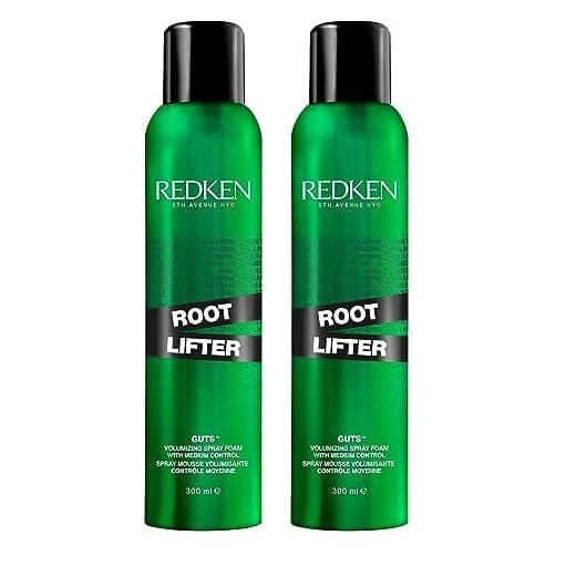 Redken | Langanhaltender Volumenschaum für alle Haartypen, Vegane Formel, Für Natürliche Looks und maximales Volumen, Root Lifter, 1 x 300 ml (Packung mit 2)