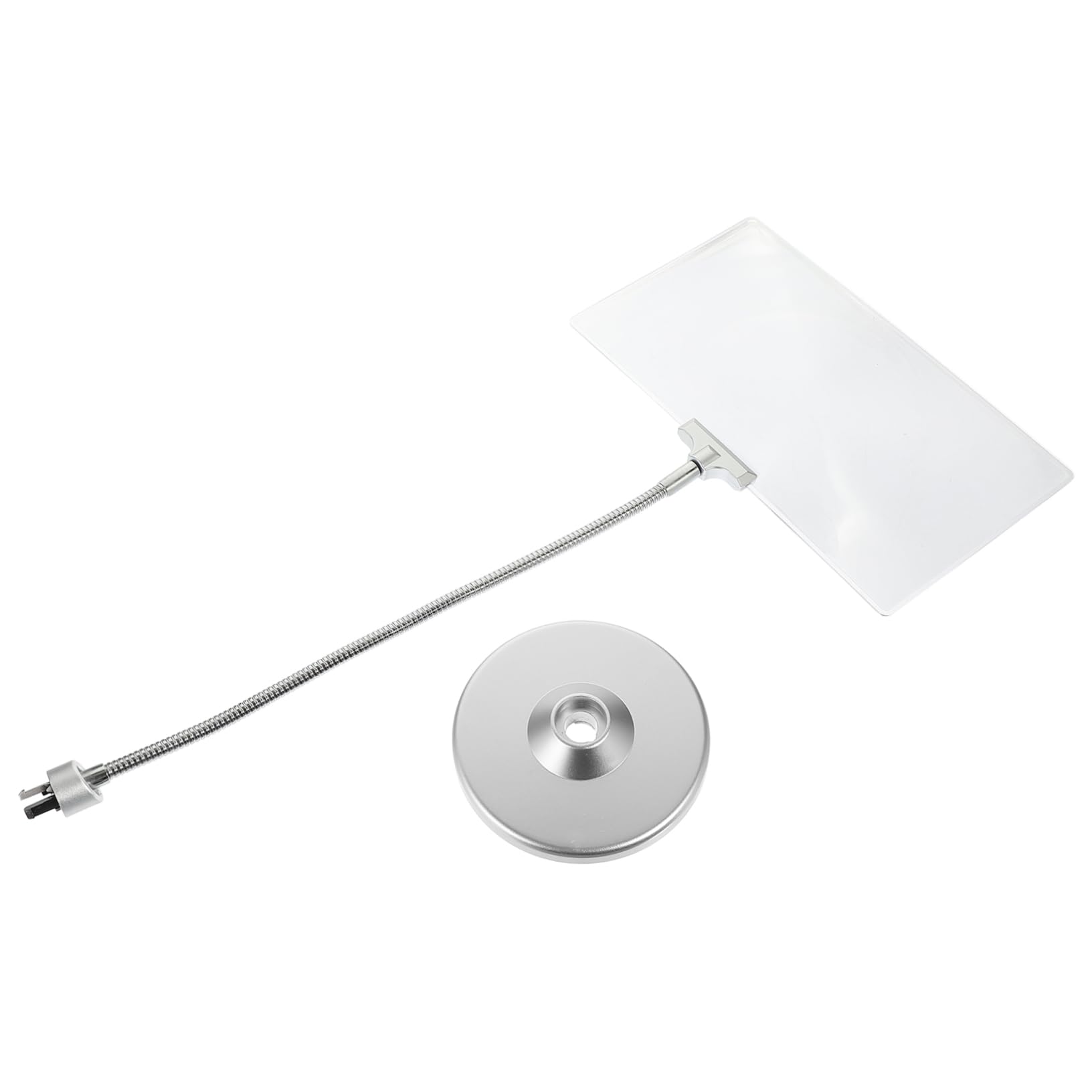 Loupe de lecture de bureau flexible 4X argentée grand format pour loisirs créatifs
