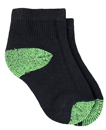 Fruit of the Loom Girl's 10 Pack Ankle Socks, Black/Multi, Shoe Size 6-10.53