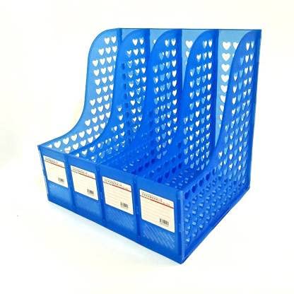Lexazo 4 Layer Plastic Heart Shape File Paper Magazine Document Rack Holder Organizer for Office,Home