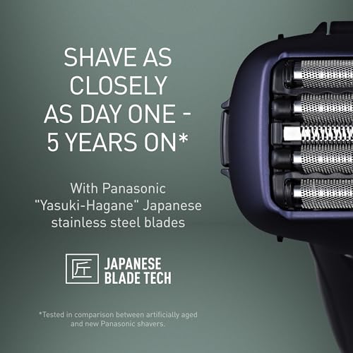 Panasonic ES-LV67 5-Blade Wet & Dry Electric Shaver For Men, Rechargeable, Responsive Beard Sensor, Multi-Flex 16D Head(Navy and Black) ( UK 2pin Bathroom Plug) - Image 3