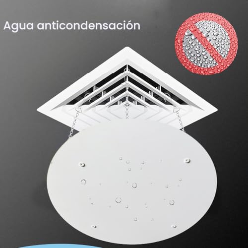 Miniatura 7 de Ycyrf Deflector De Aire Acondicionado Para Unidades Centrales, Deflector De Ventilación De Techo Universal, Guía De Viento De Parabrisas Anti Soplado Directo, Redondo, Blanco 35cm 14in