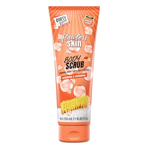 Dirty Works Flawless Skin Body Scrub - Exfoliating Body Polish for Smooth Radiant Skin | Gentle Deep Cleansing with Natural Ingredients | 250ml