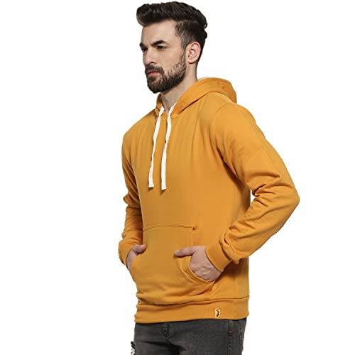 Image of Campus Sutra Men Cotton Regular Fit Hooded Sweatshirt