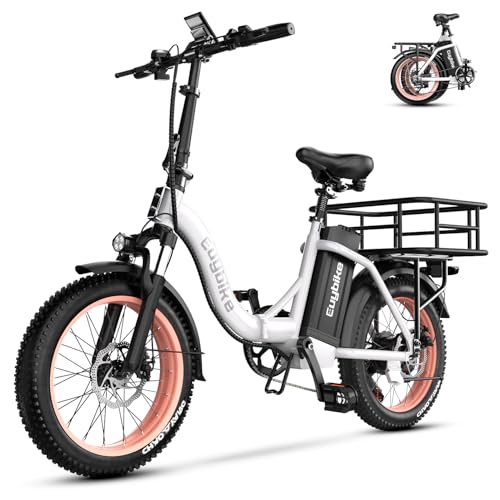 EUYBIKE Folding Electric Bike for Adults with 1000W Peak Motor,