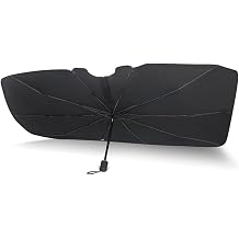 Car Windshield Sun Shade Umbrella 360  Rotation Foldable Front Windscreen Sun Shade Protector 57x31 Inch Universal Windshield Sunshade Umbrella Block Cover for Cars Trucks SUVs