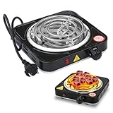 RANJIMA Elektrischer Kohleanzünder Kohlebrenner, 1000W Kohleanzünder Elektrisch Blitzschnell, Kohlen Ofen, Kohle Anzünder mit Kohlegitter, Mobile Herdplatte Elektro für Kohle Kokoskohle Camping Hause