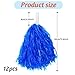 Faxco 12Pack Plastic Pom Poms Cheerleading Pom Poms Sports Dance Cheer Plastic Pom Pom for Rooters,Cheering Squard,Cheering Team (Blue 2#)