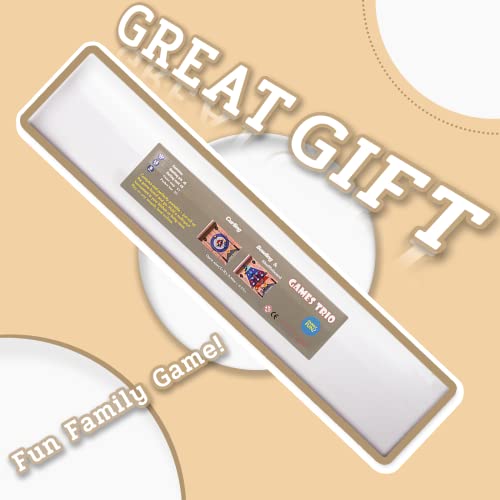 Jstfru Portable Indoor Shuffleboard Table Game, Curling Game And Bowling Game 3 In 1 Board Game Set,With 11.7 Foot Game Mat,2 Cues,8 Curling Rocks,6 Bowling Pins,Fun Family Game #TOP5