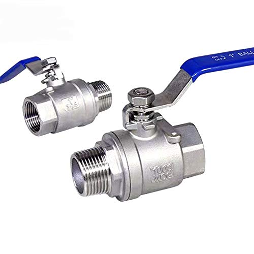 Válvula de bola BSP de 0.75 pulgadas recta hembra a macho en acero inoxidable 304 7