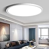 LEDLightsWorld 12 Inch LED Flush Mount Ceiling Light Fixture, Neutral White 4000K, 24W 3200LM, 0.94 Inch Thick Modern Ceiling Lamp, Round Lighting Fixture for Bedroom Closet Hallway Kitchen