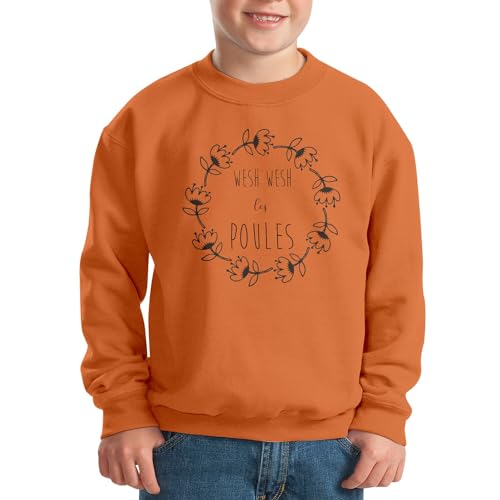 Sweat sweatshirt enfant Wesh les Poules pull humour imprimé oiseaux - 2
