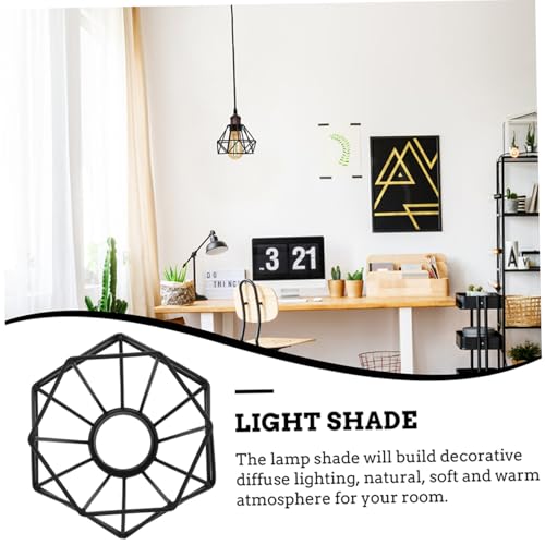 Image of VANZACK Industrial Light Shades Metal Lamp Shades Ceiling Lamp Covers Hanging Lighting Cord Fixture, 2 Pieces