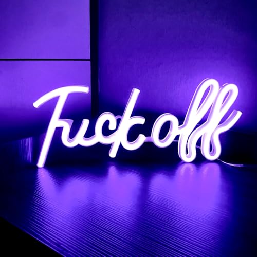 Fick Off LED Neon Shield für Murdécoration USB réglable Lumière Salon Bars Pub Club Assemblées Art Murdécoration